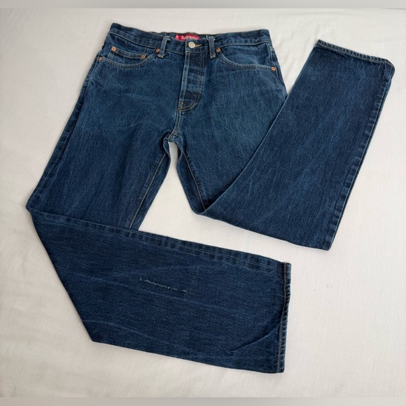 SUPREME NEW YORK Mens DENIM JEANS GOOD CONDITION Size 32 - Picture 10 of 11